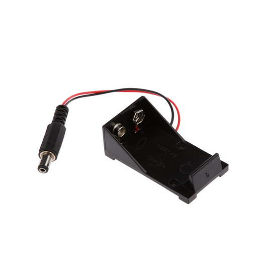 9v battery holder with DC jack